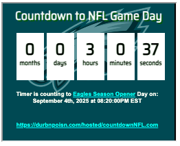 Countdown to Eagles Game Day Widget Icon